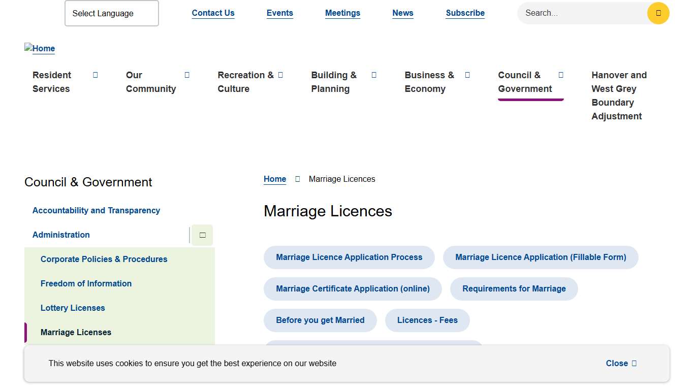 Marriage Licences Hanover